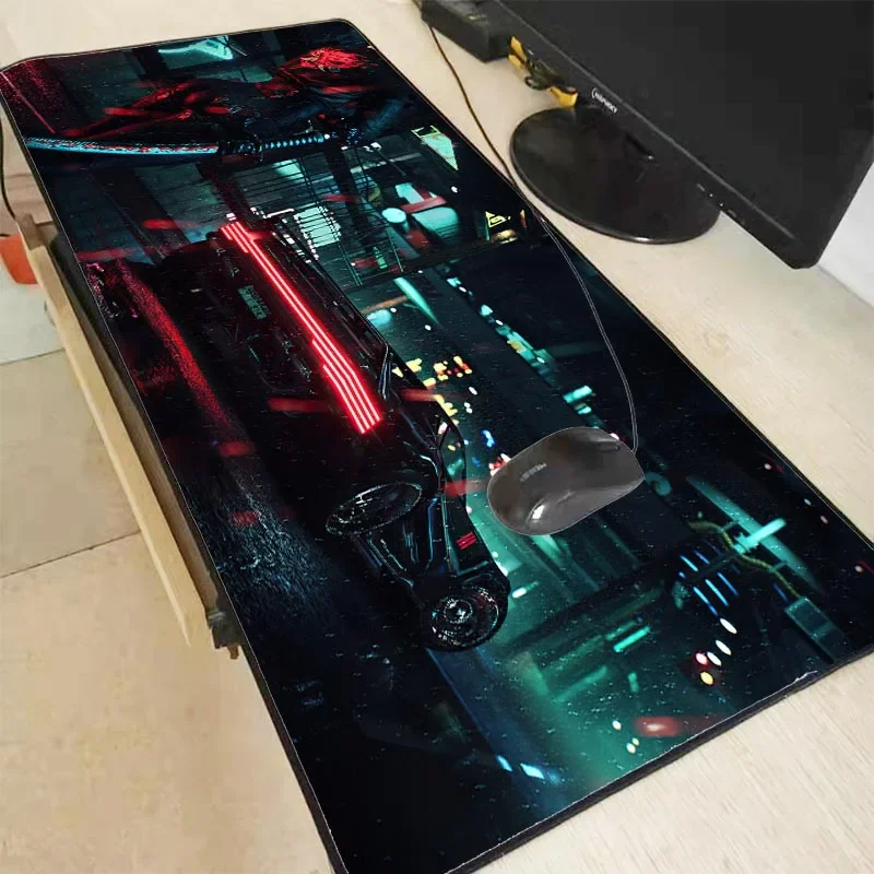 Car Neon Lights Gaming Mousepad RGB Large Mouse Pads XXL Big Mouse Mat  Play Desk Mat Office Gadgets LED Desktop Mat Mause Pad