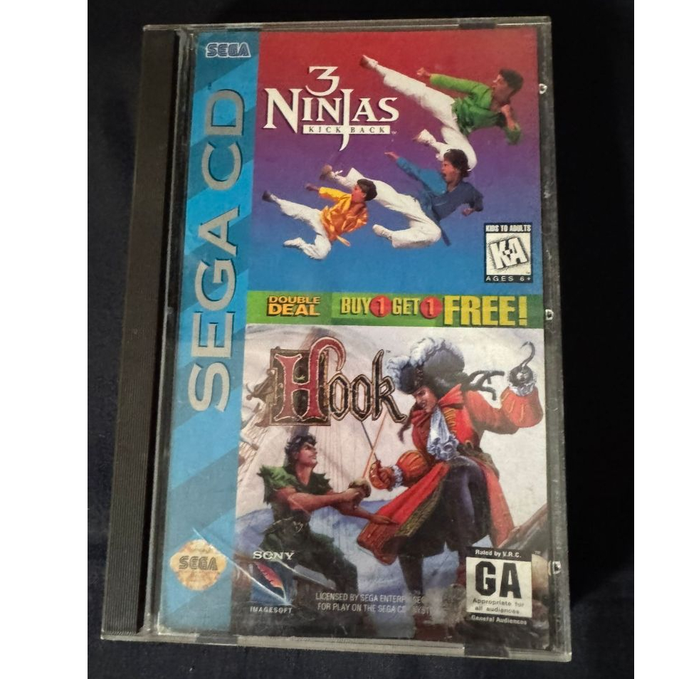 3 Ninjas Kick Back / Hook - Original Sega CD (Jogo feito pela Sony)
