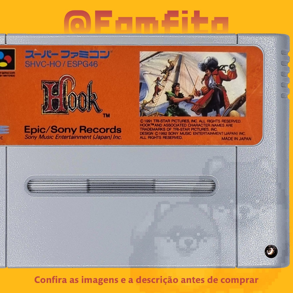 Hook - Peter Pan | Cartucho Original JP Super Famicom Jogo SNES Retro Nintendo Usado