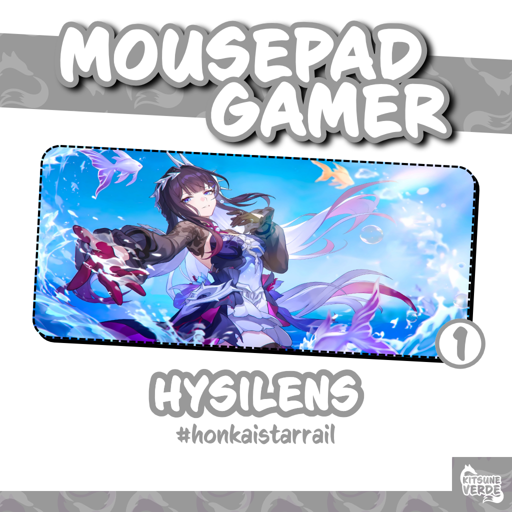 Mouse Pad Gamer - Hysilens - Honkai Star Rail - 90x40 - 80x40 - 70x30 - 60x40 - 40x45 cm