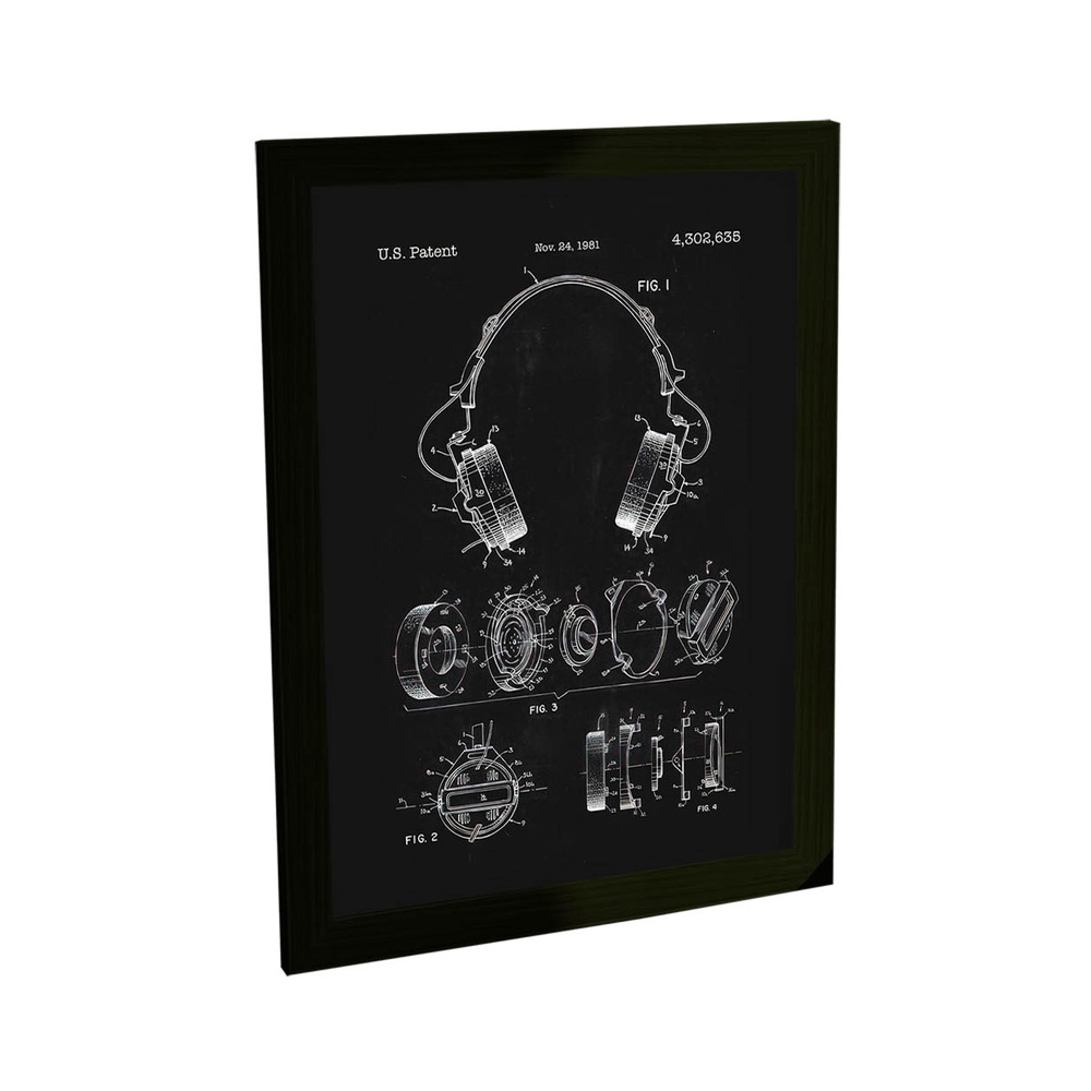 Placa Quadro Decorativo Projeto Fone De Ouvido Musica Decoração Poster
