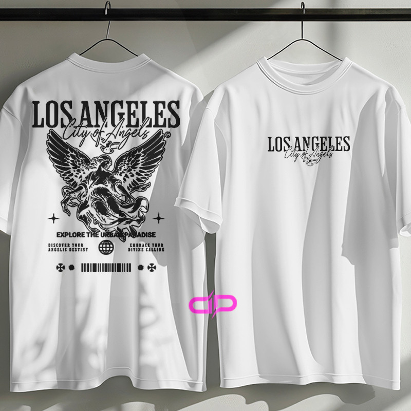 [Camiseta Premium em Algodão Puro]CC RODES MEN Camiseta Oversized Glory of Angel Estampa Anjo Streetwear