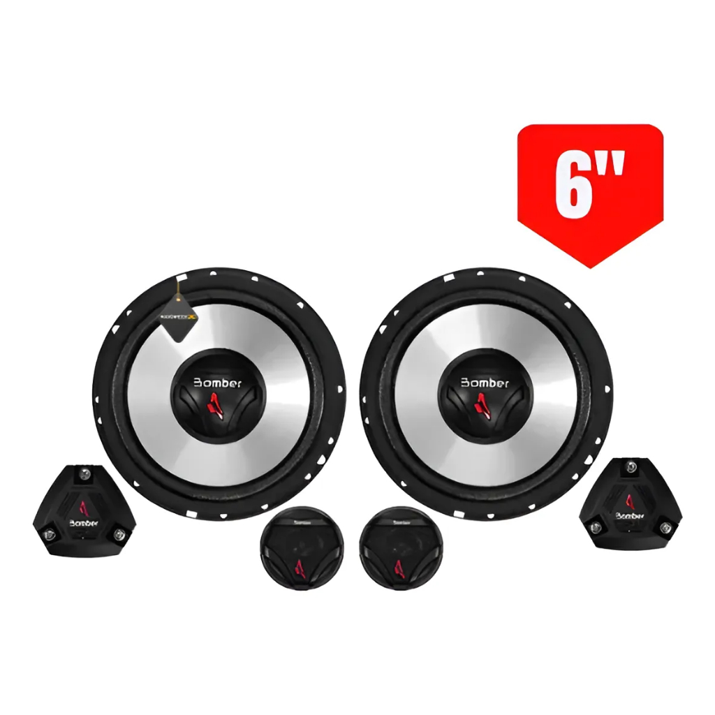 Alto Falante Bomber Com Twitter Two Way 200watts Som Interno Preto