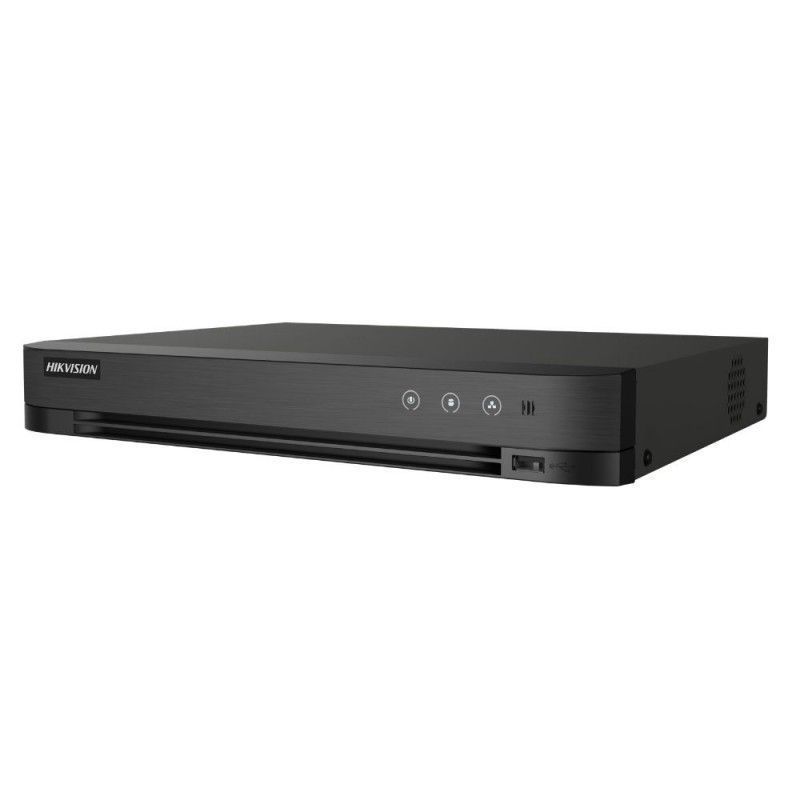 DVR 4 CANAIS 1080P HIBRIDO (4ANA + 2IP) TWO AWAY AUDIO FACIAL IDS-7204HQHI-M1/XT HIKVISION