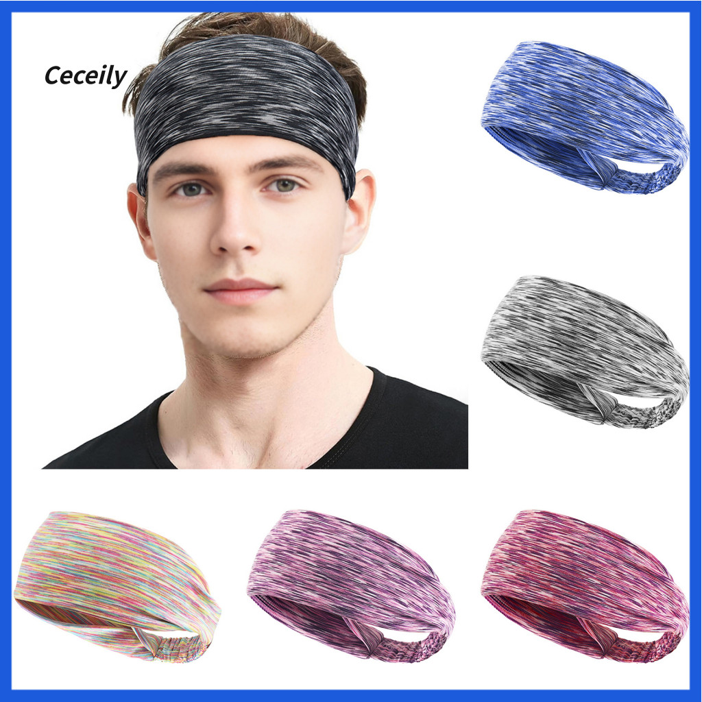 Workout Headband Non-slip Sports Sweat-proof for Men Women – Elastic Soft Lightweight Hair Band for Fitness Yoga Runni