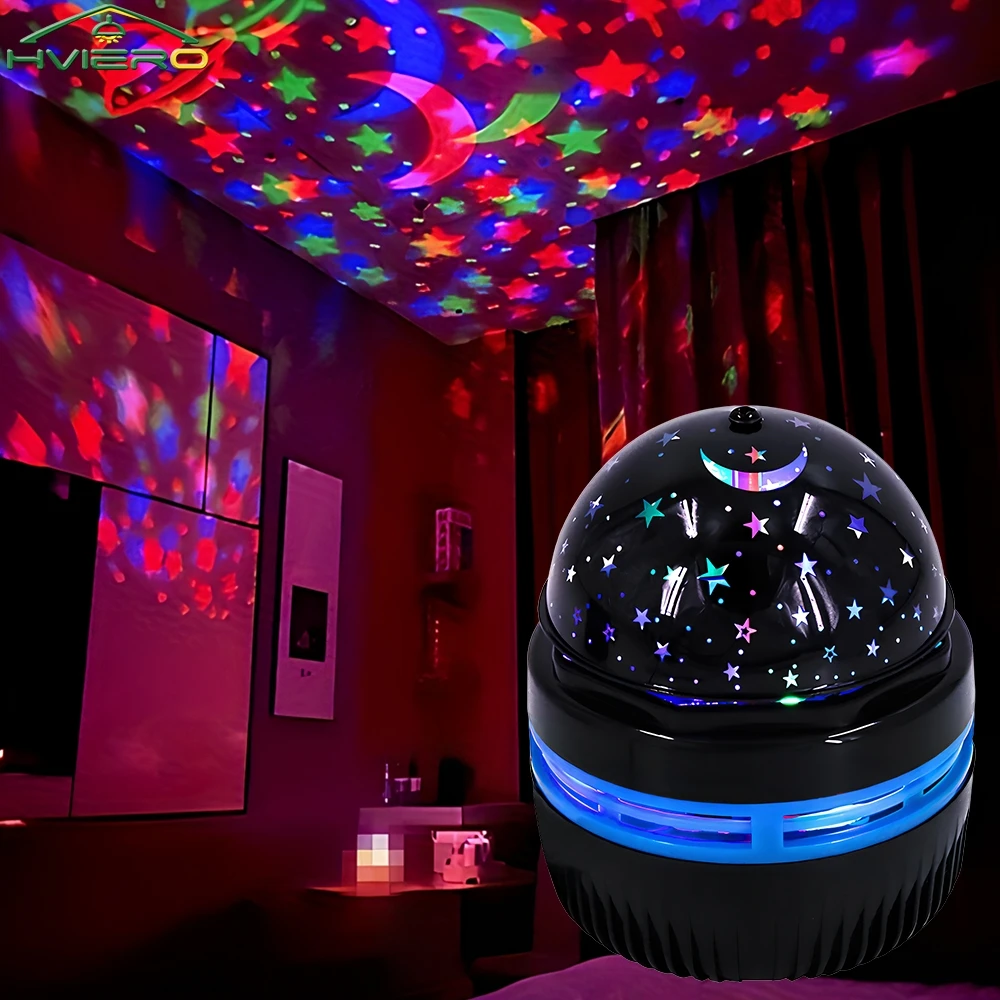 USB Table Lamps Galaxy Night Light Projector Gaming Room Home Theater Ceiling Wedding Decoration Halloween Rotates Automatically