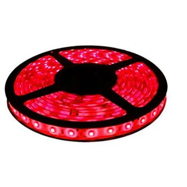 FITA LED 5 METROS modelo SMD 5050 COM SILICONE 24V COR VERMELHA COR AZUL ONIBUS CAMINHÃO