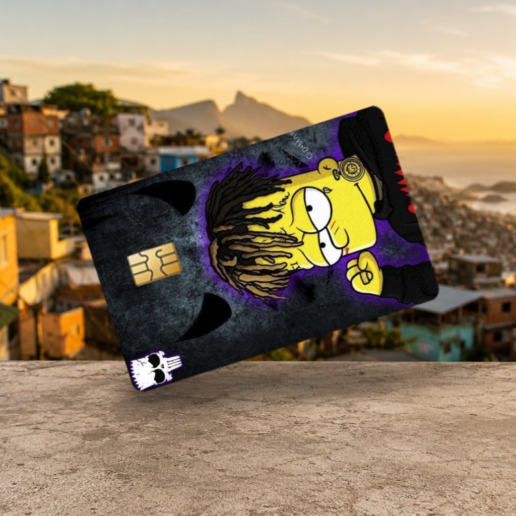 Adesivo Skin Pelicula de Proteção para Cartão de Crédito Bart Simpsons Sad Boy Xx