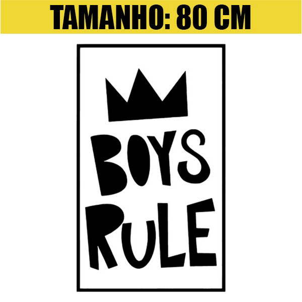 Adesivo Decorativo Parede Porta Geladeira - Boys Rules Art