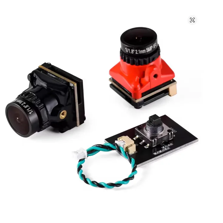 FPV high definition camera 1800TVL with OSD parameter adjustment board, wide angle 2.1MM drone model accessories