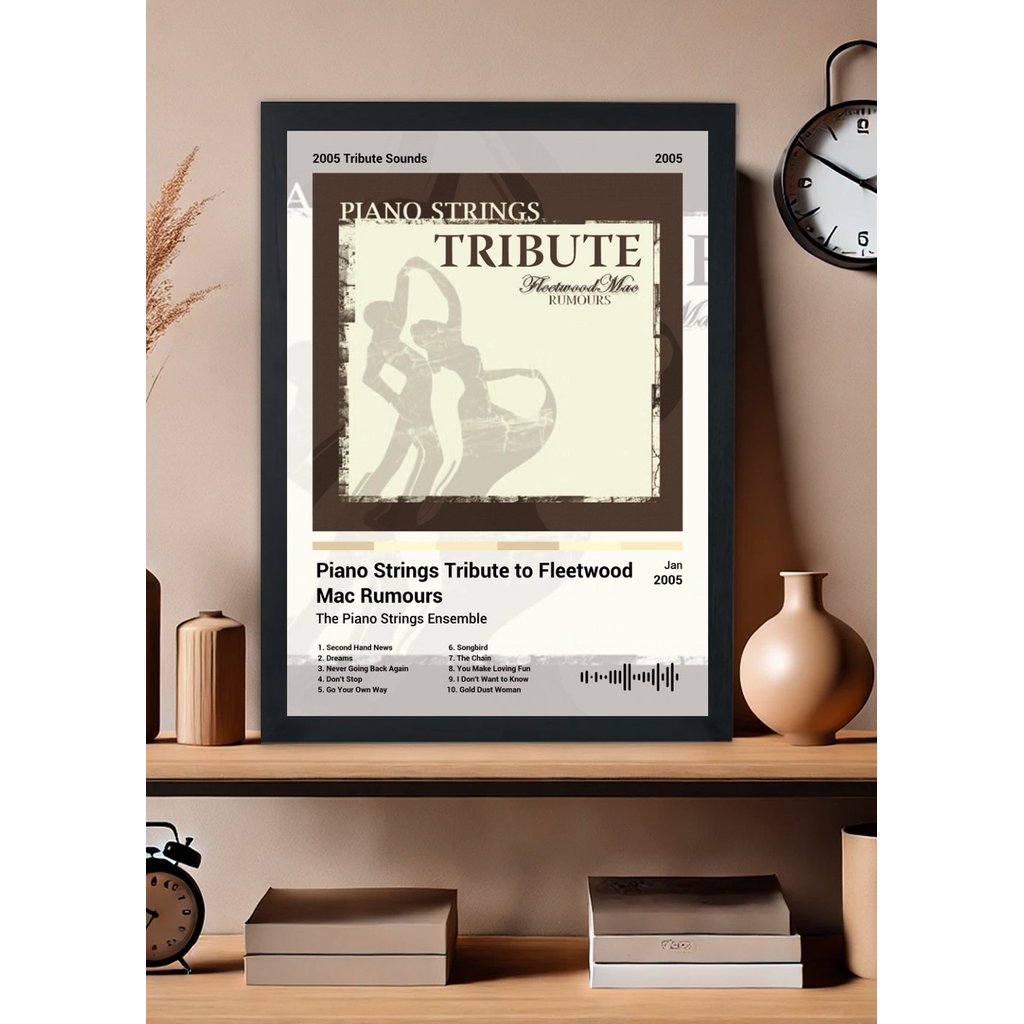 Quadro Decorativo Fleetwood Mac Rumours (Light) Com Vidro
