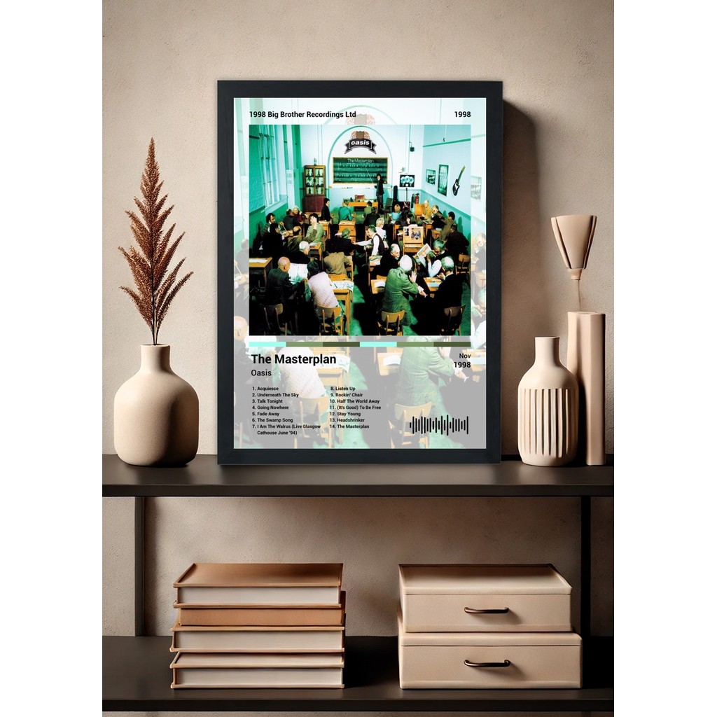 Quadro Decorativo Oasis The Masterplan (Light) Com Vidro