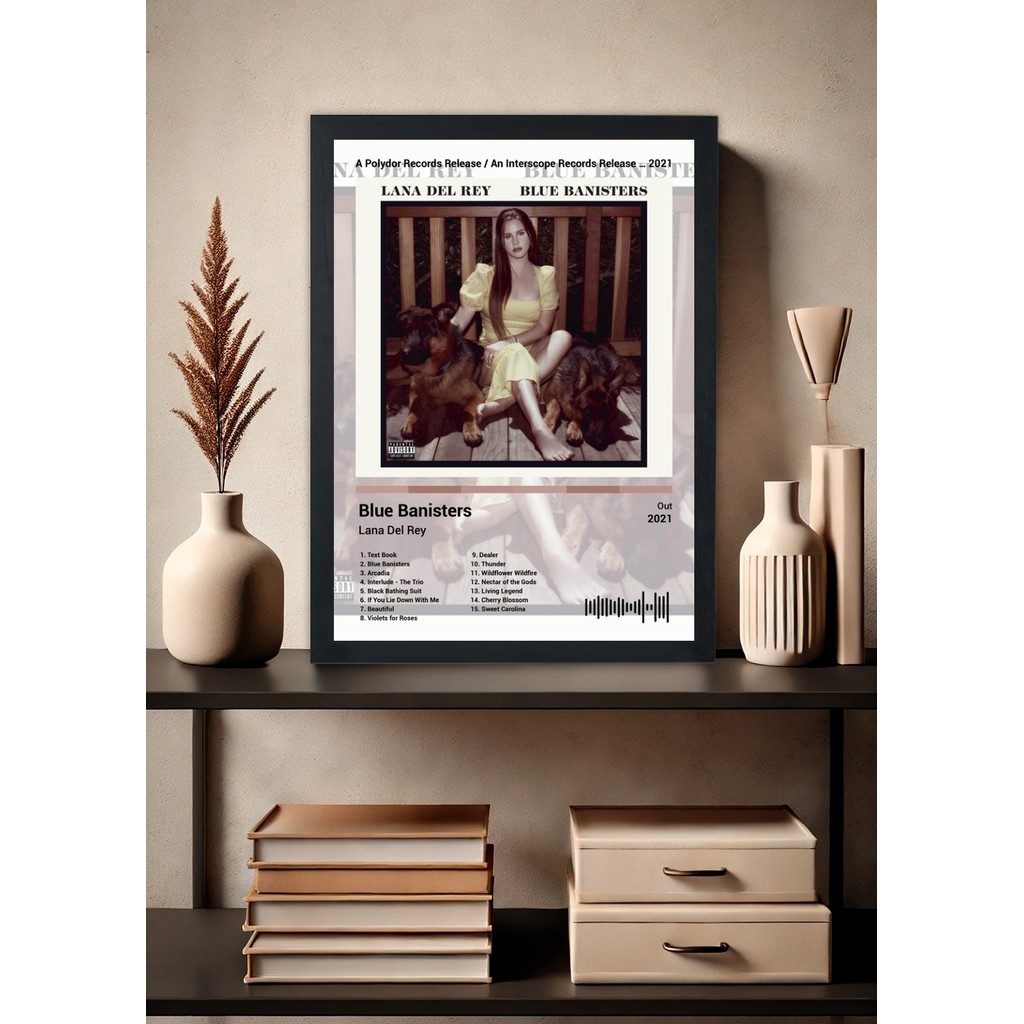 Quadro Lana Del Rey Blue Banisters (Light) Com Vidro