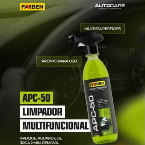 APC-50 Farben Auto Care 500ml Limpador Automotivo Multiuso Para Plásticos, Borrachas, Estofados e Superfícies
