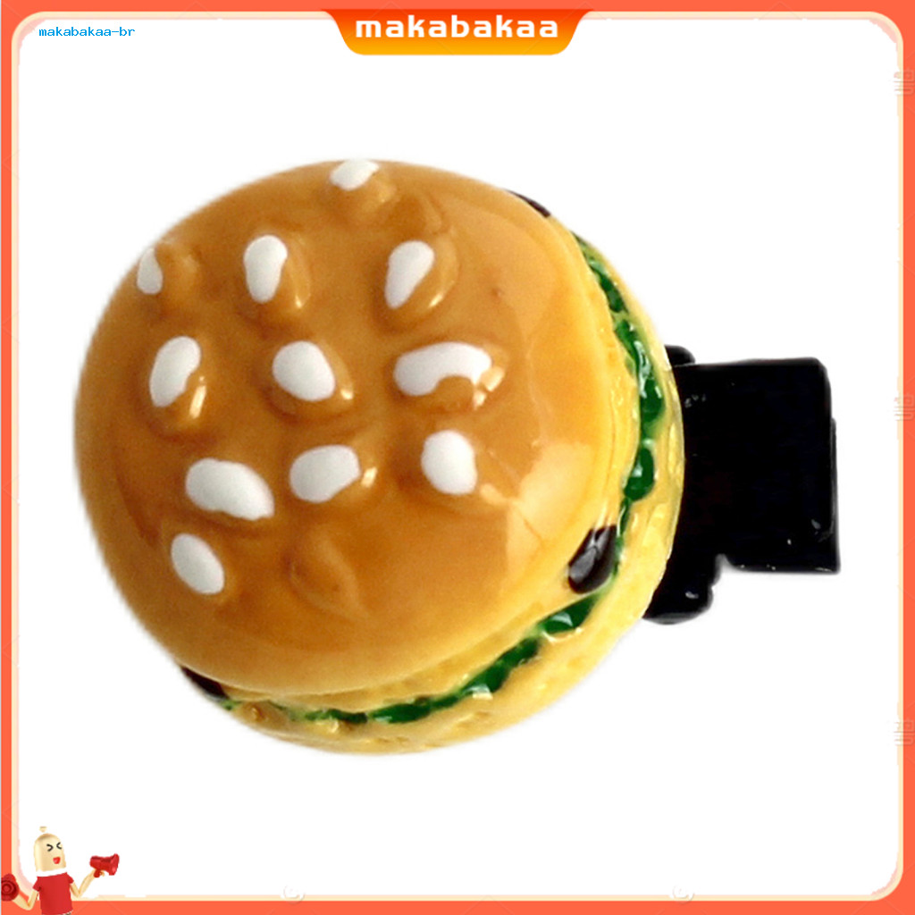Realistic Breakfast Hair Pin Clip Cute Chuck Design Side Bang Hairpin Stable Grip No Damage Small Daily Travel Accessori