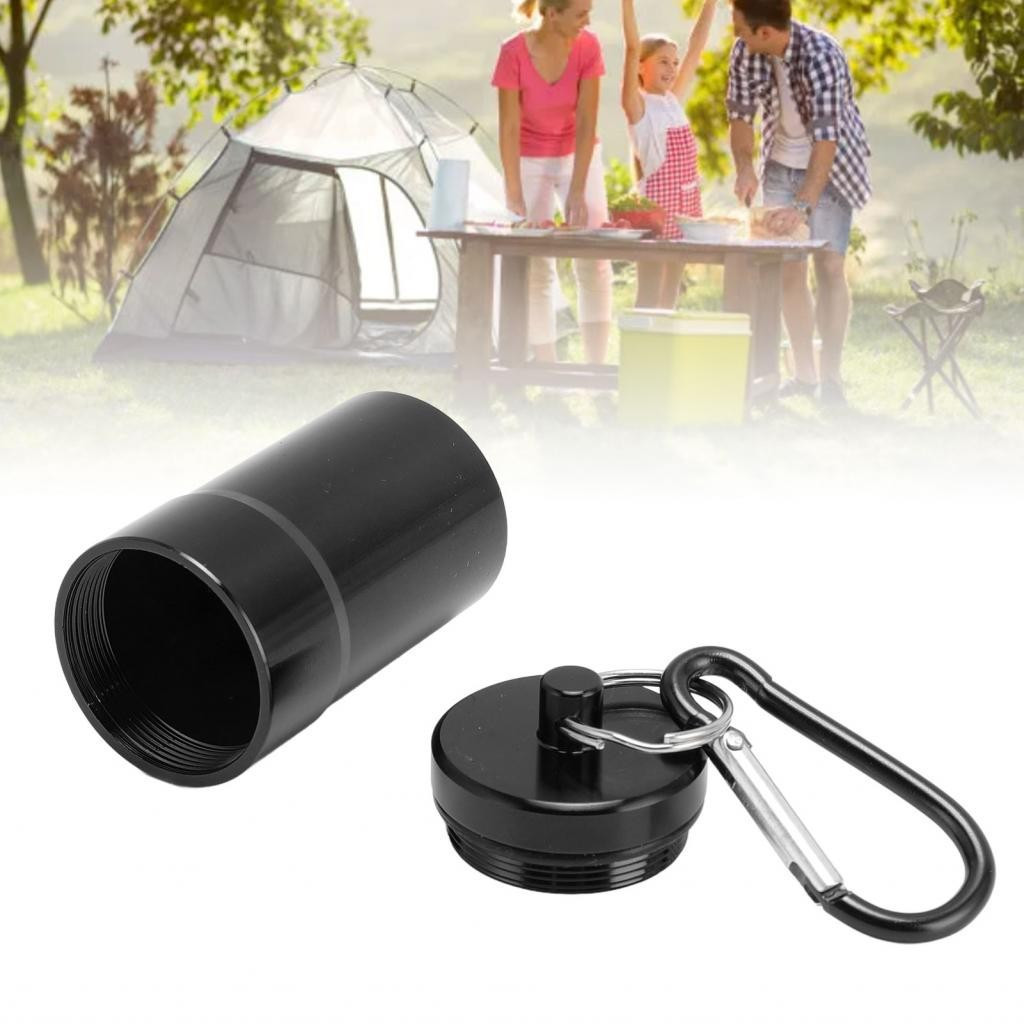 hyhyhy-br Generic Small Storage Tube  Light Design Keychain Rubber o Rings for Travel Hooks (Black)