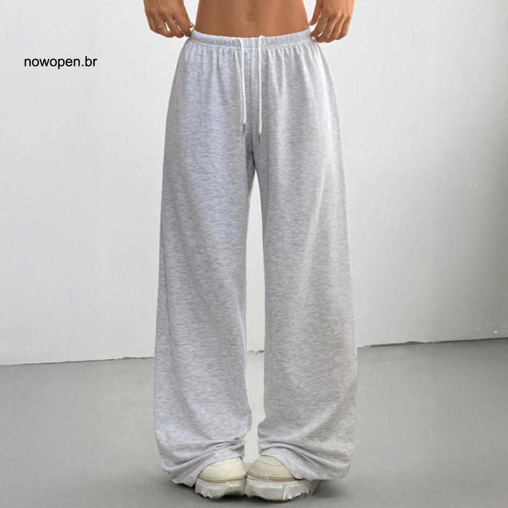 Stretchy Workout Pants Women Sweatpants Women’s High Waisted Wide Leg Elastic Waistband with Drawstring Soft Breathabl