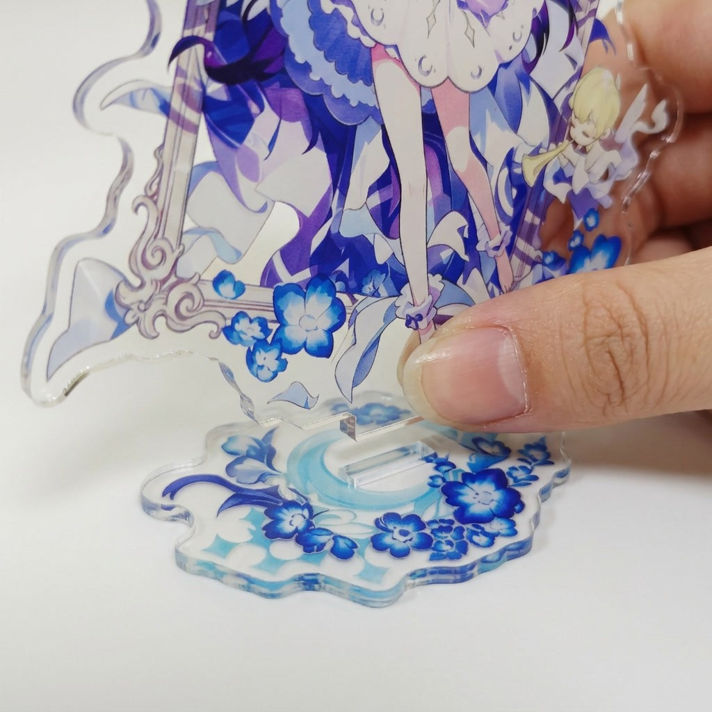 Columbina Damselette Suporte De Acrílico Conjunto De 1 Peça Com Base Redonda Placa Transparente De Camada Dupla Kawaii M