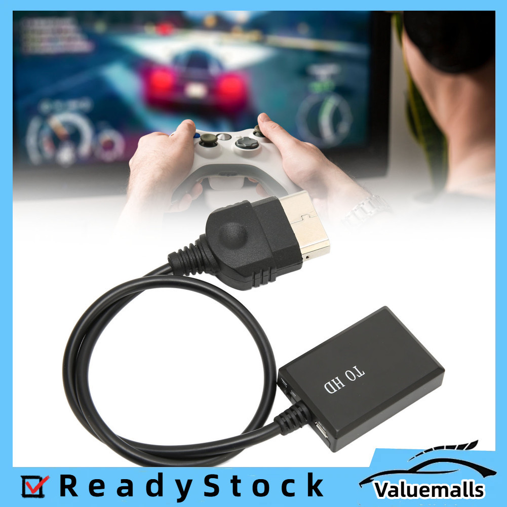 Valuemalls-br Para conversor de interface multimídia Xbox para HD 720P 1080P Suporte de vídeo NTSC 3.58 4.43 Plug and
