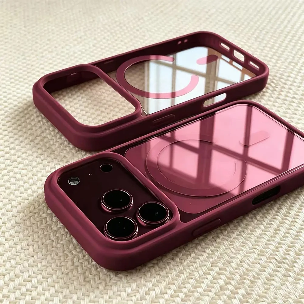 Fashion for Magsafe Wireless Charge Phone Case for iPhone 18 Pro Max 17 Air 16 Plus 15 14 13 12 11 17e 17 Magnetic Acrylic Cover