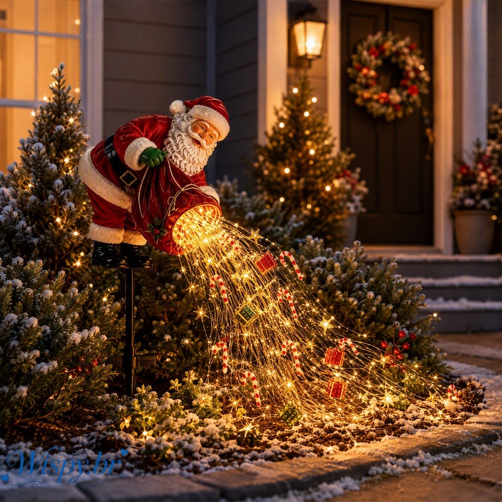 Flowing LED Resina Ao Ar Livre Luz De Estaca De Jardim De Natal À Prova D'água Dinâmica Decoração De Quintal De Gramado