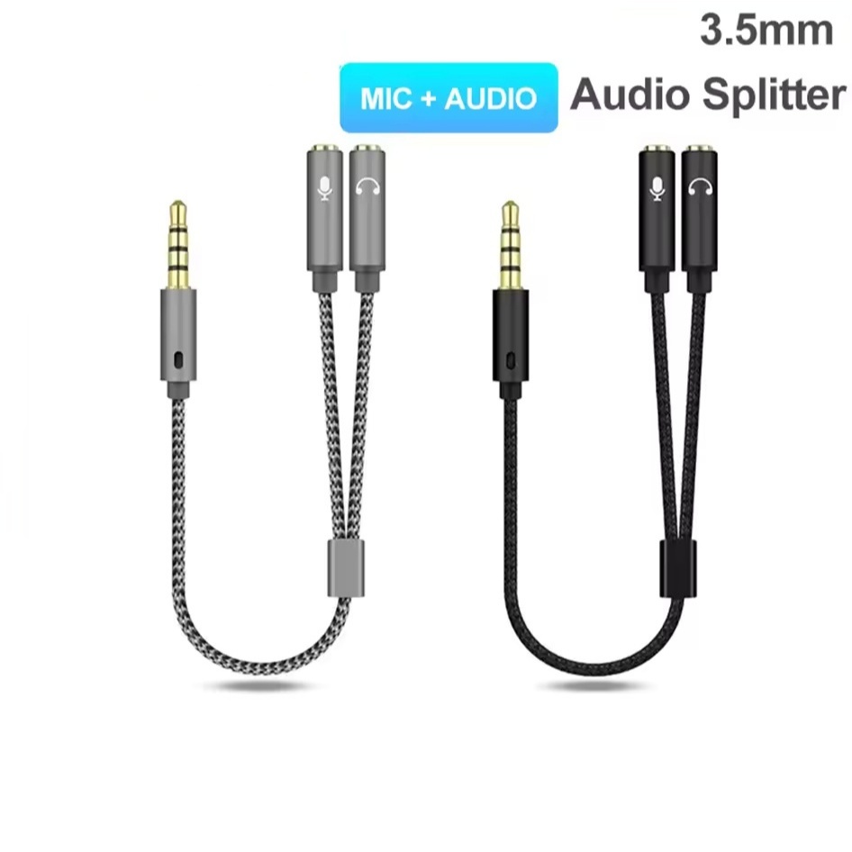 Divisor De Fone De Ouvido 3.5mm , Microfone De Áudio Estéreo , 3.5mm , 4 Polos , Cabo Y Para PS4 , Jogos De PC , Xbox On