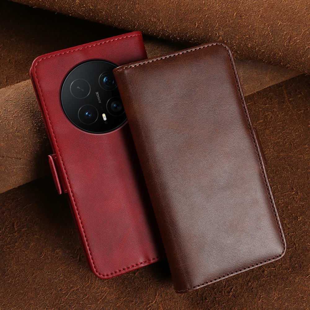 Calf Leather Flip Case For Honor Magic 8 Pro Air Magic8 Magic 7 Pro Magic7 Lite 400 600 Smart 500 X60 Pro X9d X70 X8d Phone Case