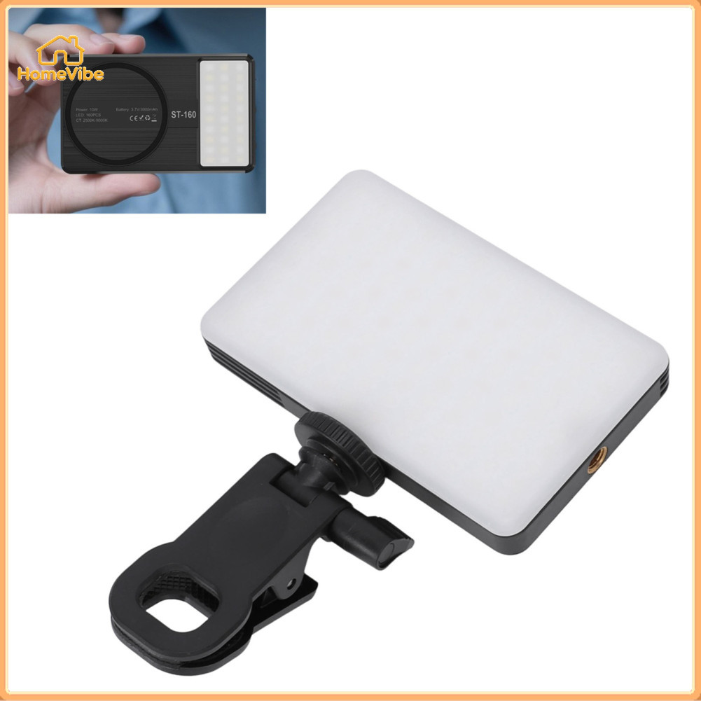 HomeVibe-br Luocute Basics LED Selfie Phone Light Recarregável 2500-9000K Clipes On Fill Color Films Difusor Iluminação