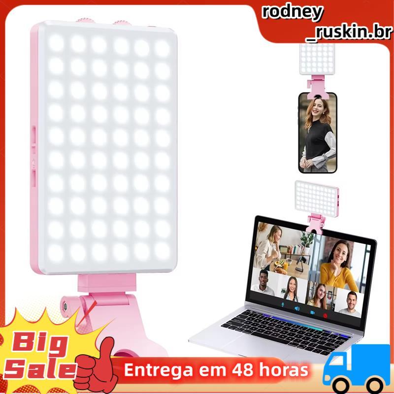 Telefone Móvel Tirar Foto E Luz De Preenchimento De Vídeo Para Com Clipe Ajustado LED Selfie 80 2500K-9000K Bateria C