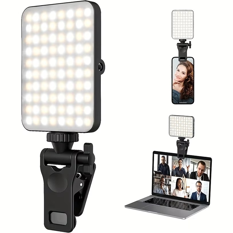 Luz De Preenchimento De Vídeo LED Recarregável 3000 MAh Ajustável 3 Modos CRI95 Portátil Mini Para Selfie 2500-9000K