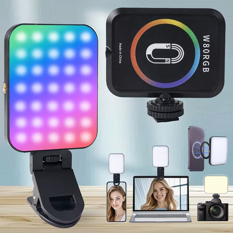 Mini luz de preenchimento RGB/luz branca portátil, adequada para celular, câmera Slr, Selfie, fotografia de Blog de víde