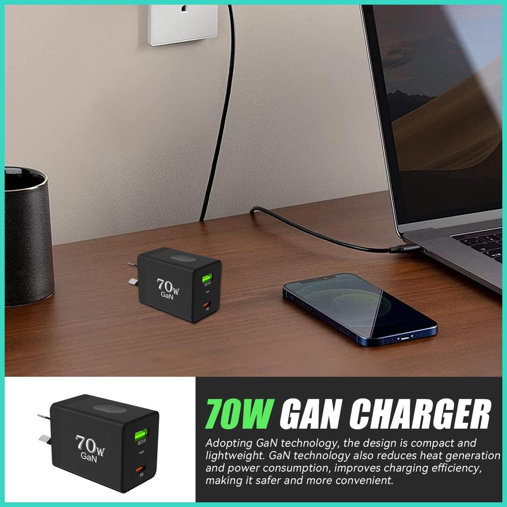 Bloco De Carregador Compacto Adaptador De Carregamento Parede Para Laptops Tablets Smartphones Fones De Ouvido Mulheres