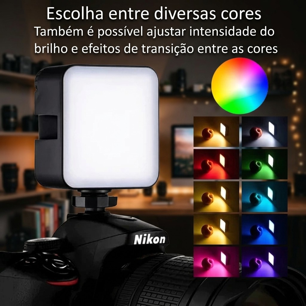 Iluminador LED Portátil Mini Com Clipe Para Smartphone Tablet E Laptop Luz Para Selfie Fotos E Vídeos No Escuro