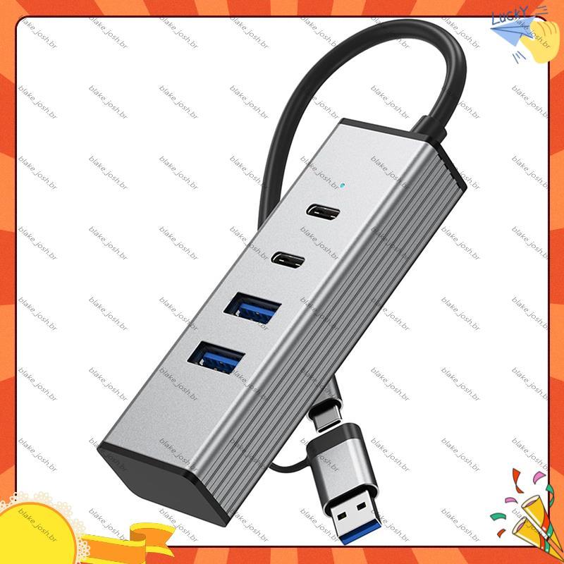 [Qualidade B] Adaptador De Hub USB C 3.2 De 4 Portas 10 Gbps Eficiente Para Laptops , Desktops , Smartphones , Tablets ,