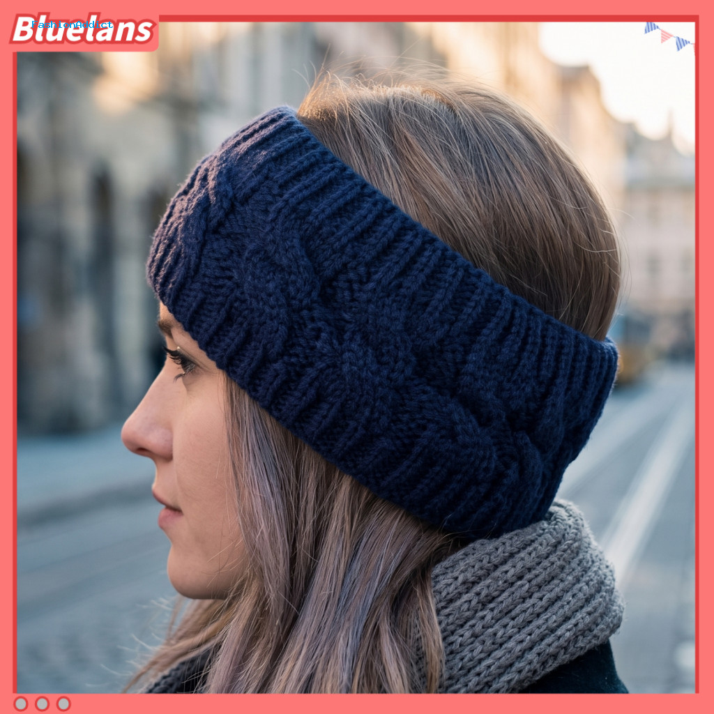 Knitted Headband with Fleece Lining Cozy Ear Covers for Women Winter for Soft Lined Thermal Warmer Thick Plush Hair Band