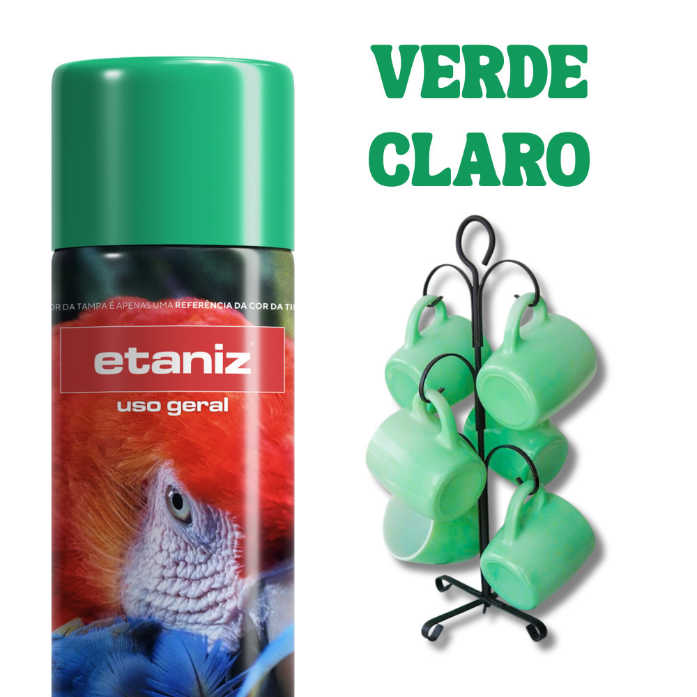 Tinta Spray Verde Claro Uso Geral 400ml secagem rápida - Etaniz