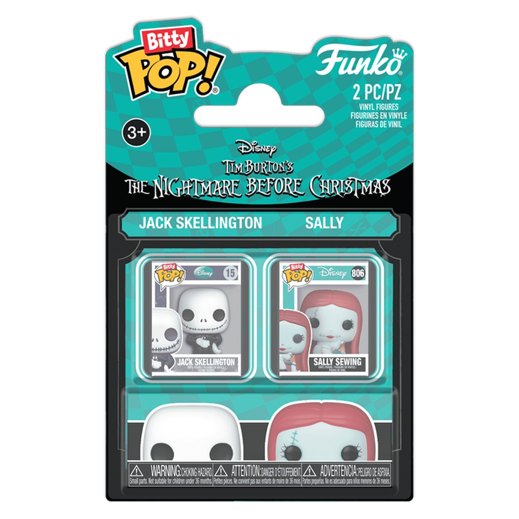 FUNKO BITTY POP 2PACK NBC JACK SKELLINGTON & SALLY 88922 NOVO ORIGINAL