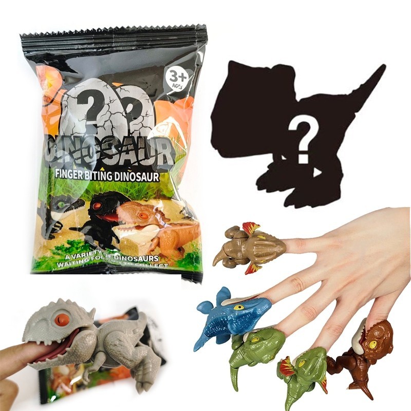 2 Saquinho Surpresa 2Pack Dinossauro Mordedor De Dedo Figura Modelo De Brinquedos  Tiranossauro Rex