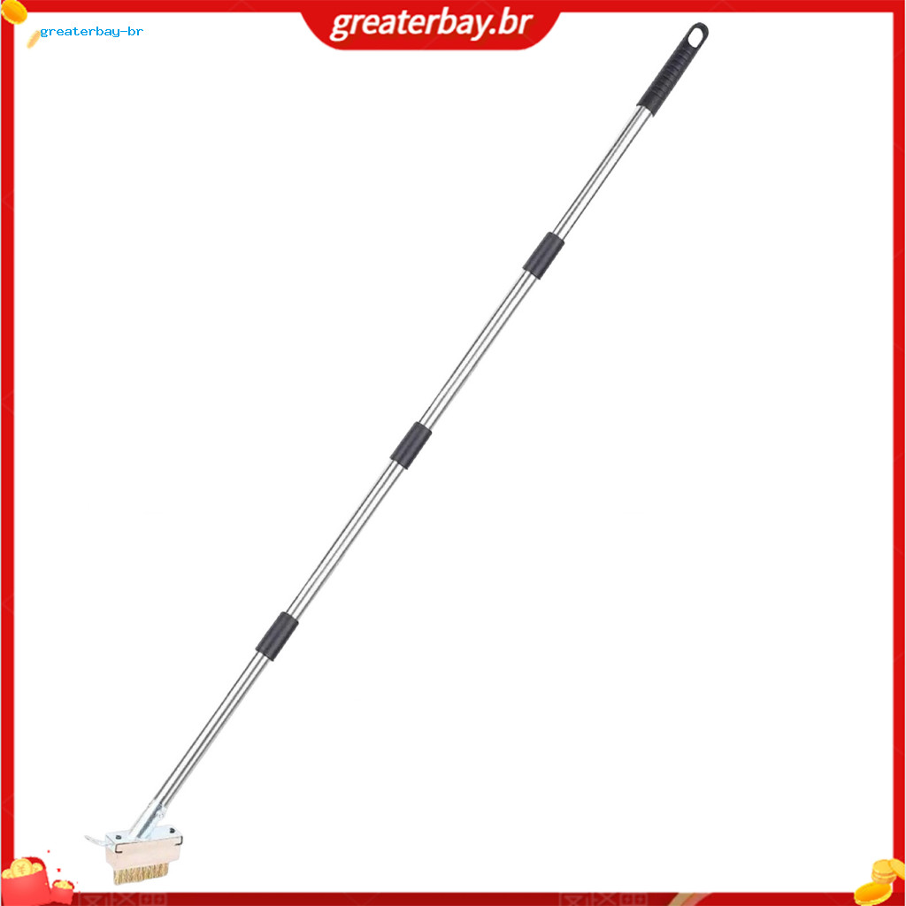 Weed Eater Cleaner Tool with Stainless Steel Handle Adjustable Height Moss Remover Brush for Garden Crevices and Tight S