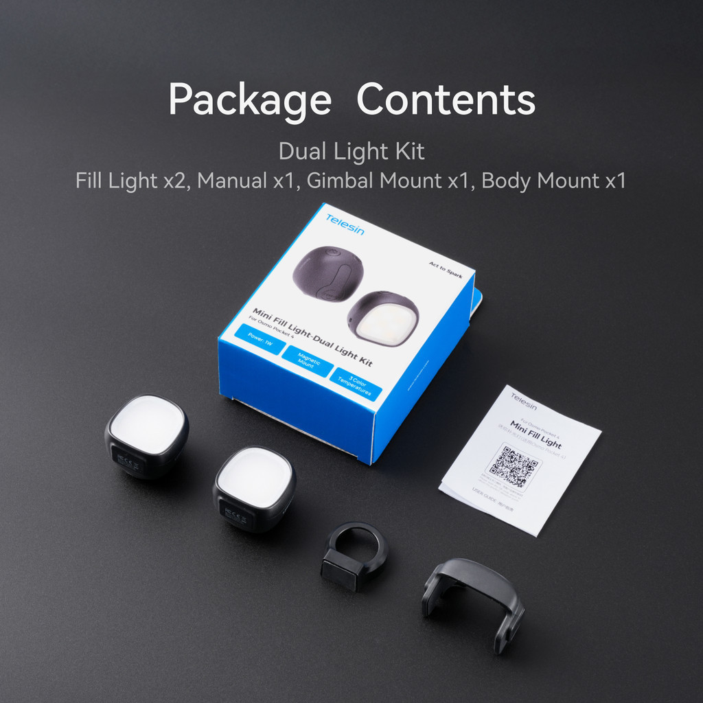 TELESIN Magnetic Mini Quick Release Fill Light Selfie Light For DJI OSMO Pocket 4 4p Mini Quick Release Portable Fill Li