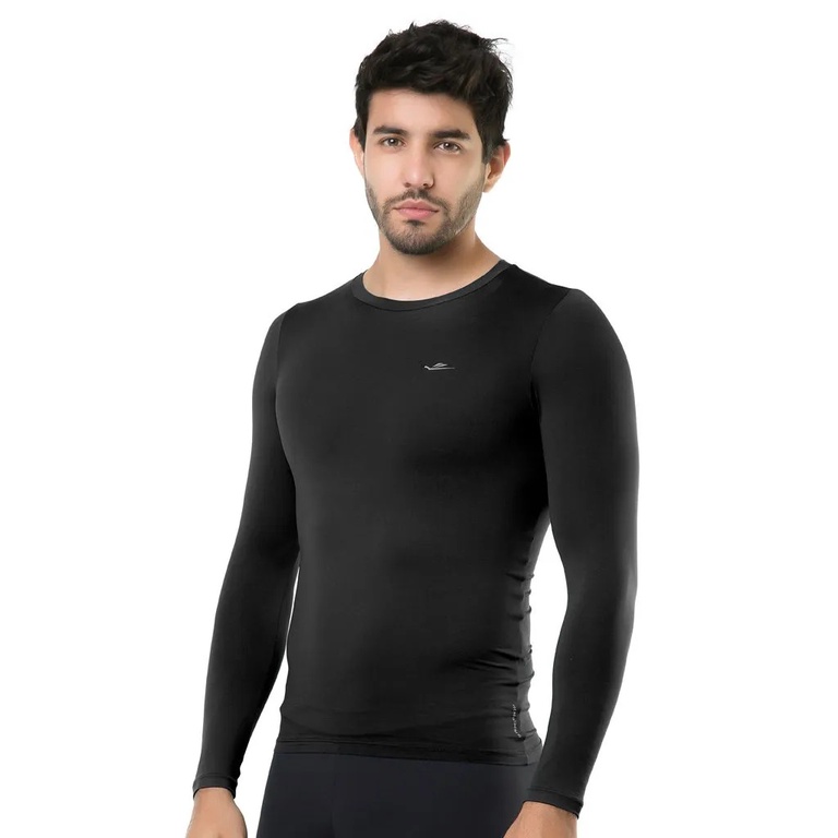 Camiseta Termica Elite Segunda Pele Slim Fit Preto