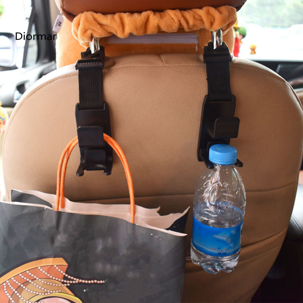 Headrest Hooks for Car Storage Organizer Adjustable Purse Holder for – 1/2/4 Pcs Multifunctional Seat for Bags Bottles