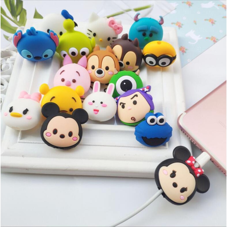 Carregador Protetor De Cabo Usb Com Tema Animal Compatível Para Iphone/Samsung
