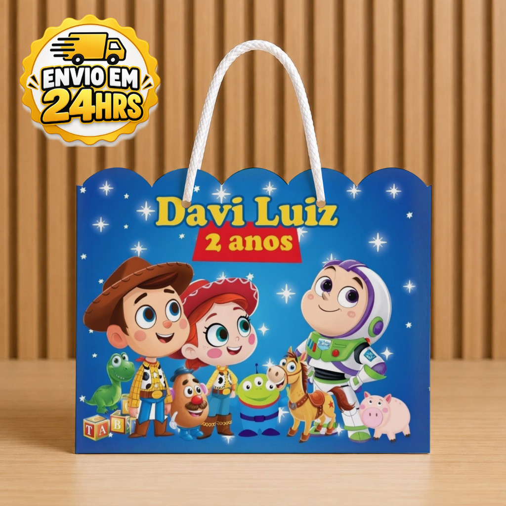 Sacola Lembrancinha Toy Story baby Festa Infantil Sacolinha de Papel Com Alça Envio 24h
