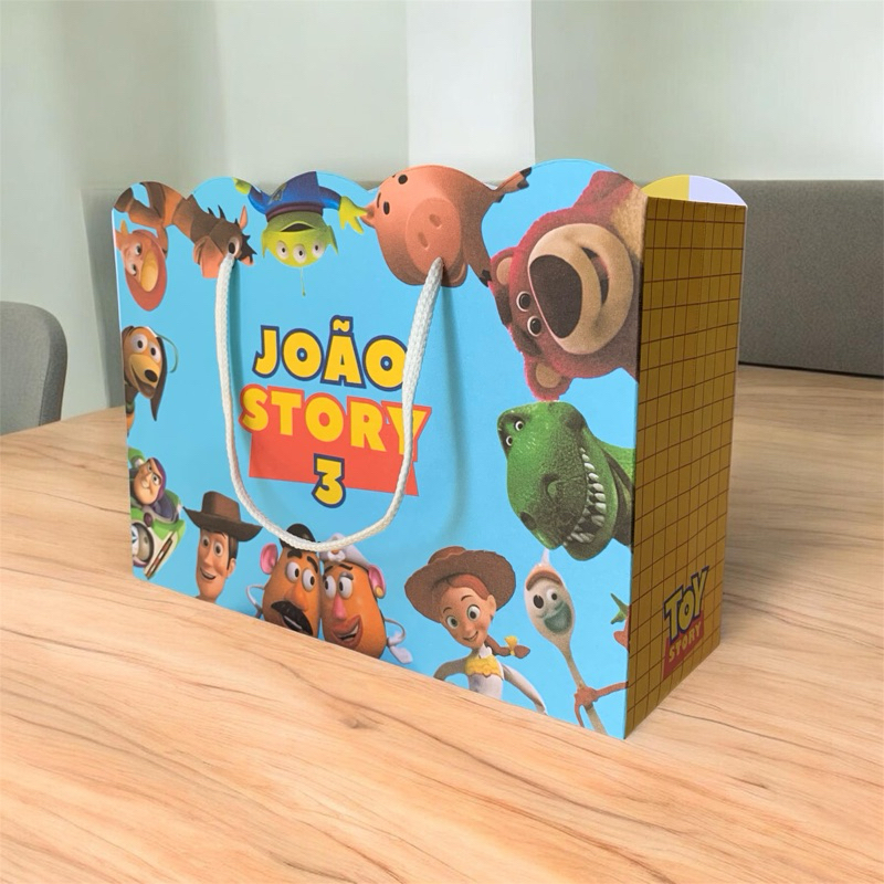 Sacola Personalizada TOY STORY - para cha de bebe, festa infantil, aniversario
