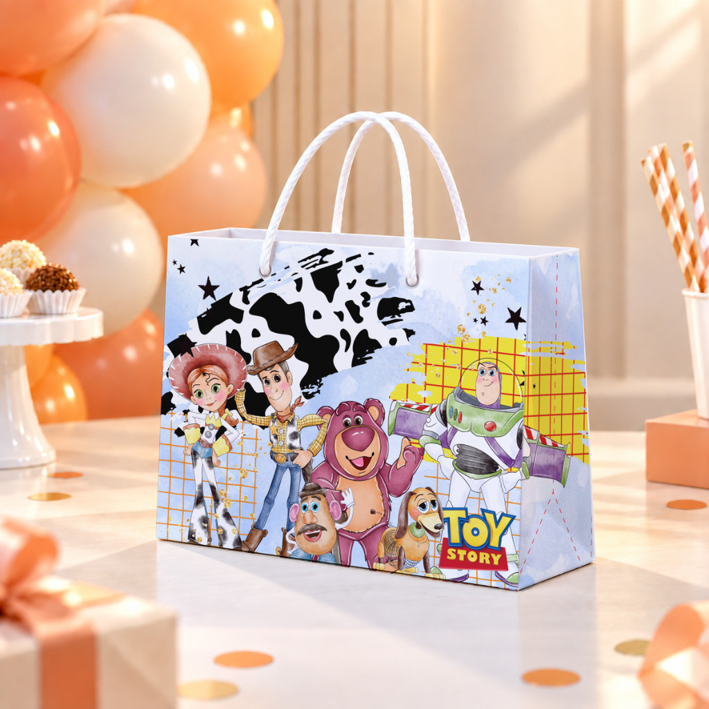 Kit Sacolinhas Personalizadas Festa - Toy Story Aquarela