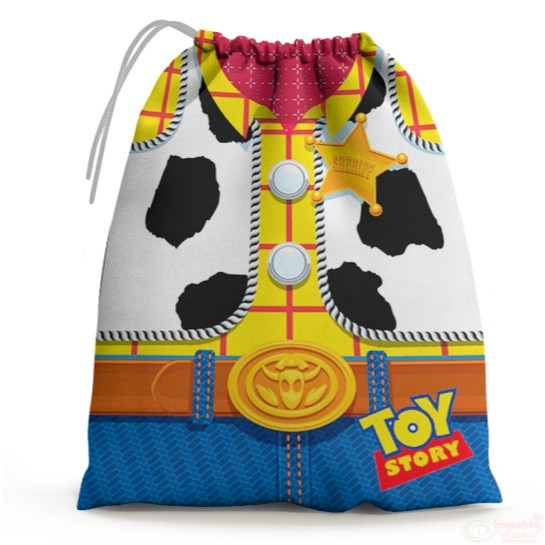 30 Sacolinhas Surpresa Personalizada Tecido Toy story M2 (15x20)