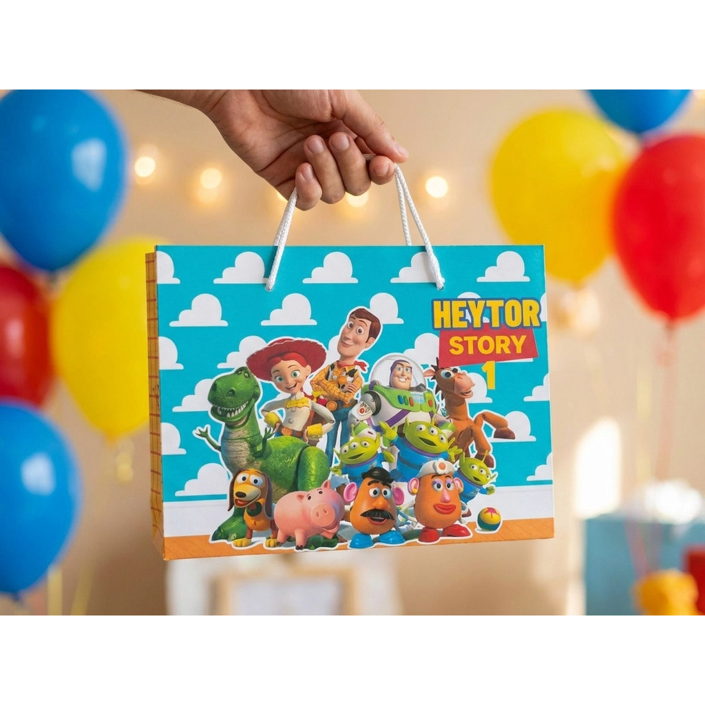 Sacolas G Personalizadas para festas TOY STORY - Pegue e monte