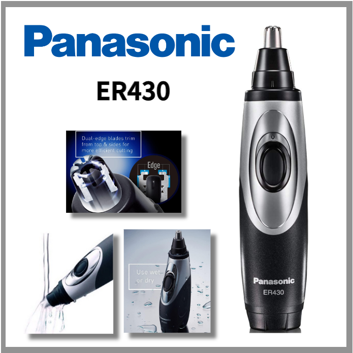 Aparador De Pêlos Faciais Para Orelha E Nariz Panasonic ER430K Úmido/Seco Com Sistema De Limpeza A Vácuo Inteligente Hip