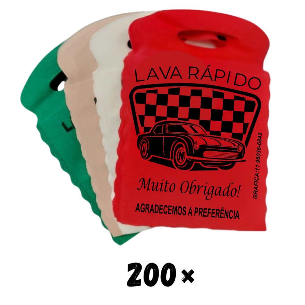 Sacolinha lixo car Padrão 200 unidades 21x26  para lava rápido